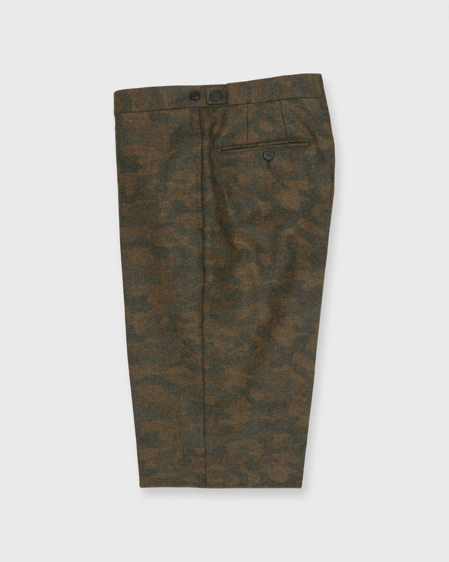 Side-Tab Dress Trouser In Brown/Olive Camo Flannel 4 Side-Tab Dress Trouser In Brown/Olive Camo Flannel - Image 2
