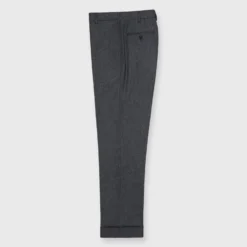 Dress Trouser In Mid-Grey Flannel