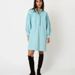 Adaline Dress In Skyline Stretch Cord -Garbiera Sales Store S64883 5