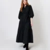 Isla Shirtdress In Black Poplin -Garbiera Sales Store S64929 5