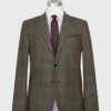 Virgil No. 3 Jacket In Oat/Brown/Red Mix Plaid Brushed Twill -Garbiera Sales Store S65641 1