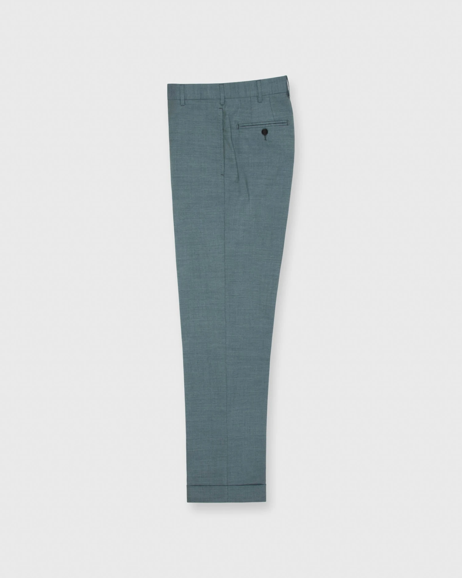 Basic Dress Trouser In Blue Sage Wool Hopsack 3 Basic Dress Trouser In Blue Sage Wool Hopsack