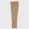 Side-Tab Dress Trouser In Camel Stretch Flannel 2 Side-Tab Dress Trouser In Camel Stretch Flannel -Garbiera Sales Store S65653 1