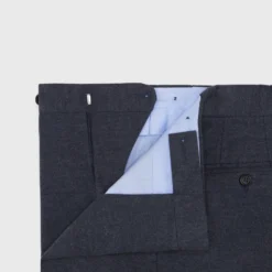 Side-Tab Dress Trouser In Char Blue Mix Stretch Flannel 7 Side-Tab Dress Trouser In Char Blue Mix Stretch Flannel -Garbiera Sales Store S65654 3