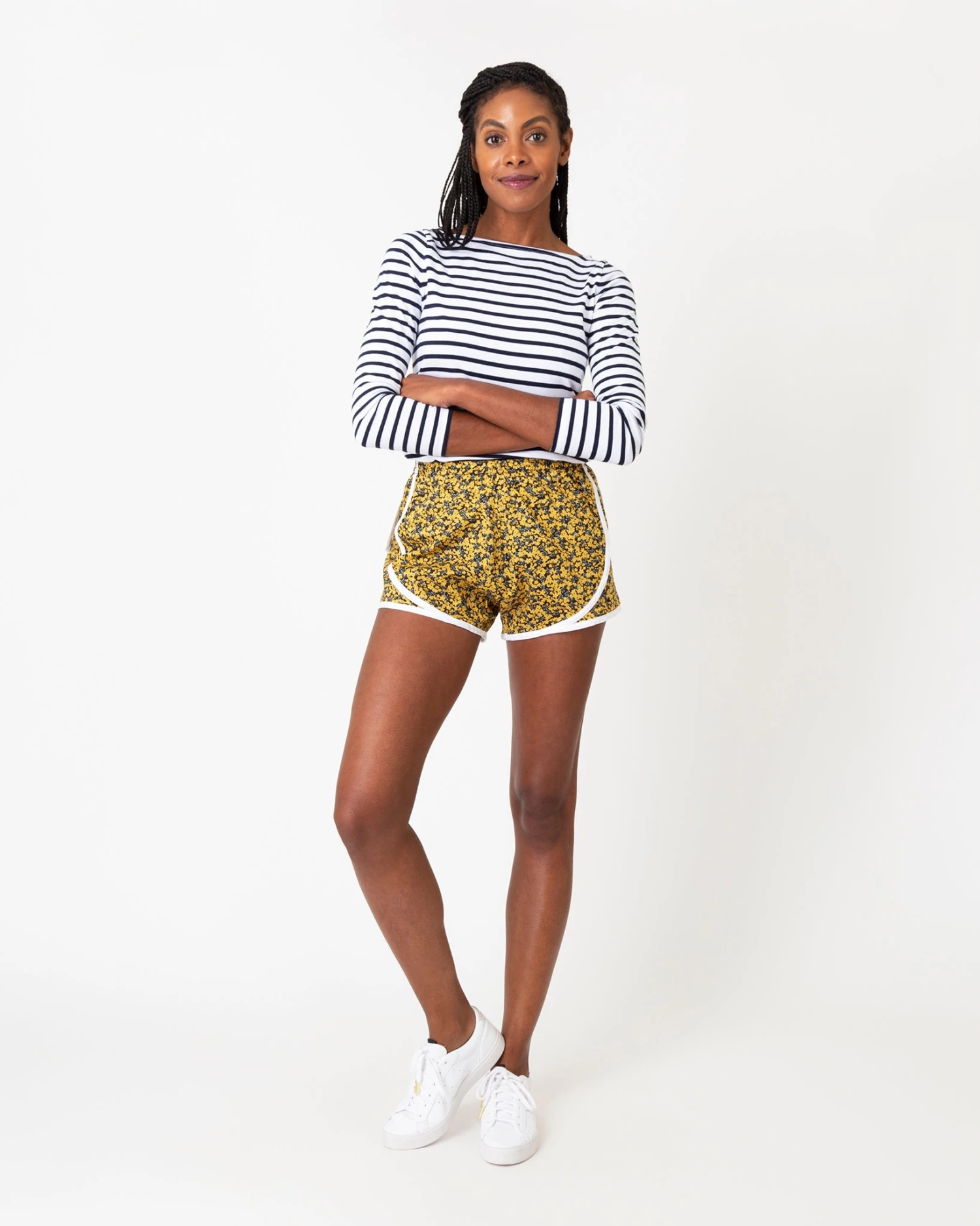 Track Short In Yellow Star Anise Liberty Fabric 4 Track Short In Yellow Star Anise Liberty Fabric - Image 2