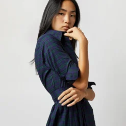 Classic Shirtwaist Dress In Blackwatch Poplin 17 Classic Shirtwaist Dress In Blackwatch Poplin -Garbiera Sales Store S67267 738