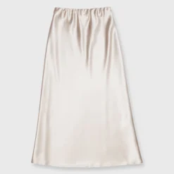 Mare Slip Skirt In Birch Silk