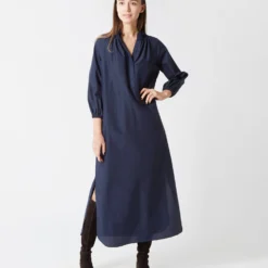 Popover Kamille Dress In Navy Habotai 19 Popover Kamille Dress In Navy Habotai -Garbiera Sales Store S67289 1