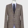 Virgil No. 4 Jacket In Oat/Brown/Blue Glen Plaid Flannel -Garbiera Sales Store S67575 1
