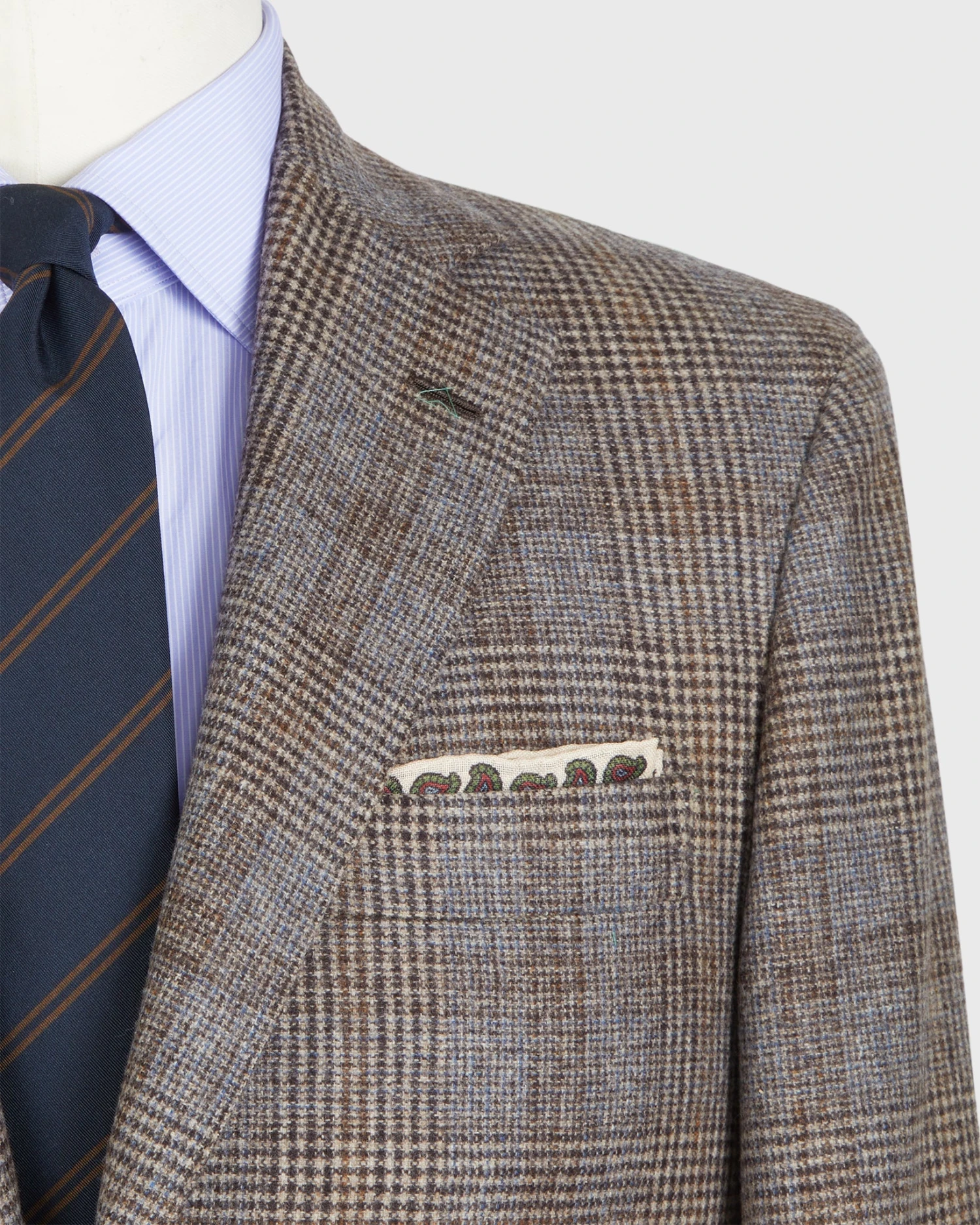 Virgil No. 4 Jacket In Oat/Brown/Blue Glen Plaid Flannel 4 Virgil No. 4 Jacket In Oat/Brown/Blue Glen Plaid Flannel - Image 2