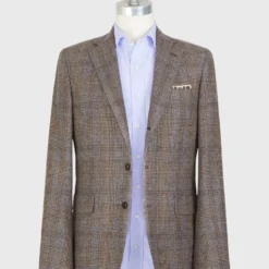 Virgil No. 4 Jacket In Oat/Brown/Blue Glen Plaid Flannel 7 Virgil No. 4 Jacket In Oat/Brown/Blue Glen Plaid Flannel -Garbiera Sales Store S67575 3