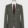 Virgil No. 3 Jacket In Olive/Chocolate/Sienna Windowpane Flannel -Garbiera Sales Store S67577 1