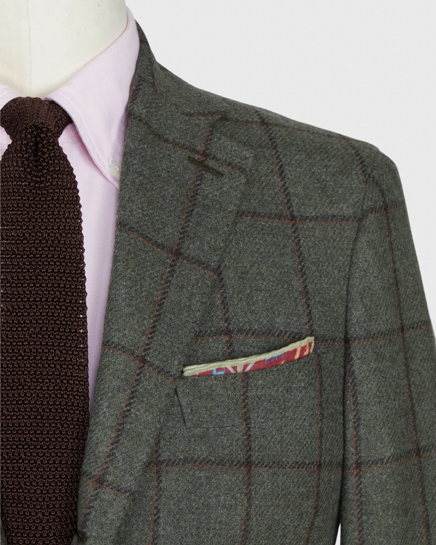 Virgil No. 3 Jacket In Olive/Chocolate/Sienna Windowpane Flannel 4 Virgil No. 3 Jacket In Olive/Chocolate/Sienna Windowpane Flannel - Image 2