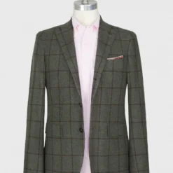 Virgil No. 3 Jacket In Olive/Chocolate/Sienna Windowpane Flannel 7 Virgil No. 3 Jacket In Olive/Chocolate/Sienna Windowpane Flannel -Garbiera Sales Store S67577 3