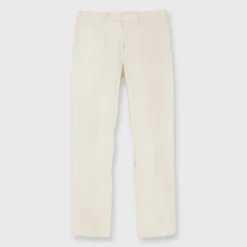 Garment-Dyed Sport Trouser In Cream Moleskin