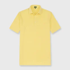 Short-Sleeved Polo In Canary Pima Pique