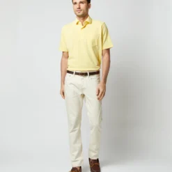 Short-Sleeved Polo In Canary Pima Pique -Garbiera Sales Store S68634 61