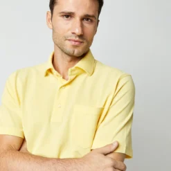Short-Sleeved Polo In Canary Pima Pique -Garbiera Sales Store S68634 82