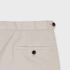 Garment-Dyed Pleated Sport Trouser In Stone Lightweight Twill 7 Garment-Dyed Pleated Sport Trouser In Stone Lightweight Twill -Garbiera Sales Store S68660 3