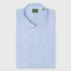 Spread Collar Dress Shirt In Light Blue Check Poplin -Garbiera Sales Store S68663 1