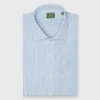 Spread Collar Dress Shirt In Aegean Stripe Poplin -Garbiera Sales Store S68664 1