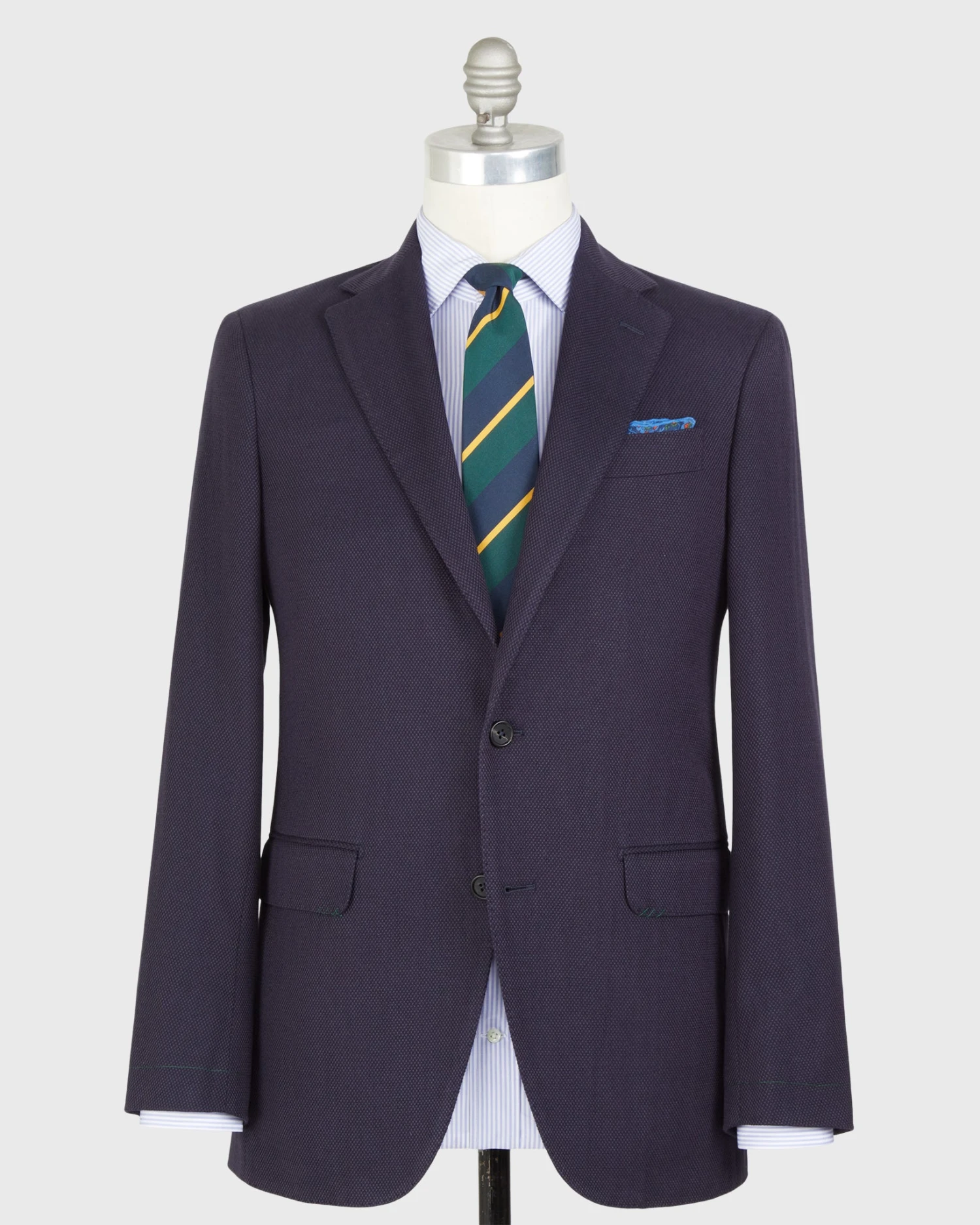 Virgil No. 2 Jacket In Navy Monk's Cloth 3 Virgil No. 2 Jacket In Navy Monk's Cloth