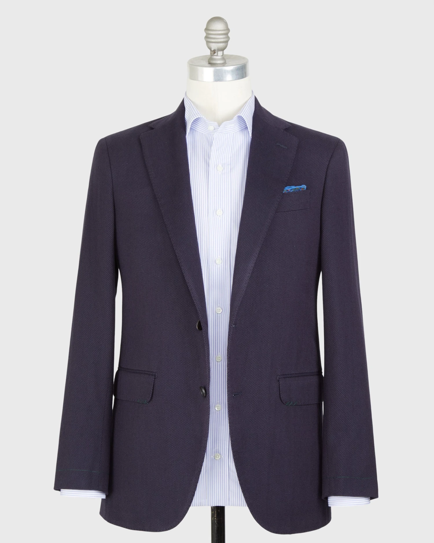 Virgil No. 2 Jacket In Navy Monk's Cloth 5 Virgil No. 2 Jacket In Navy Monk's Cloth - Image 3