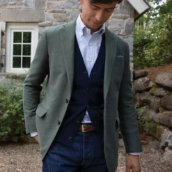 Virgil No. 2 Jacket In Spruce Monk's Cloth -Garbiera Sales Store S68708