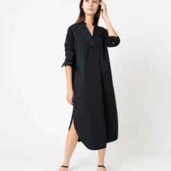 Nyala Dress In Black Poplin 12 Nyala Dress In Black Poplin -Garbiera Sales Store S70271 5