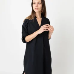 Nyala Dress In Black Poplin 13 Nyala Dress In Black Poplin -Garbiera Sales Store S70271 6