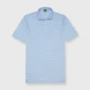 Short-Sleeved Polo In Coastal/White Stripe Jersey 1 Short-Sleeved Polo In Coastal/White Stripe Jersey -Garbiera Sales Store S70330 154