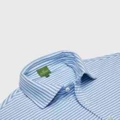 Short-Sleeved Polo In Coastal/White Stripe Jersey -Garbiera Sales Store S70330 288