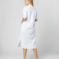 Boyfriend Dress In White Poplin -Garbiera Sales Store S70455 041