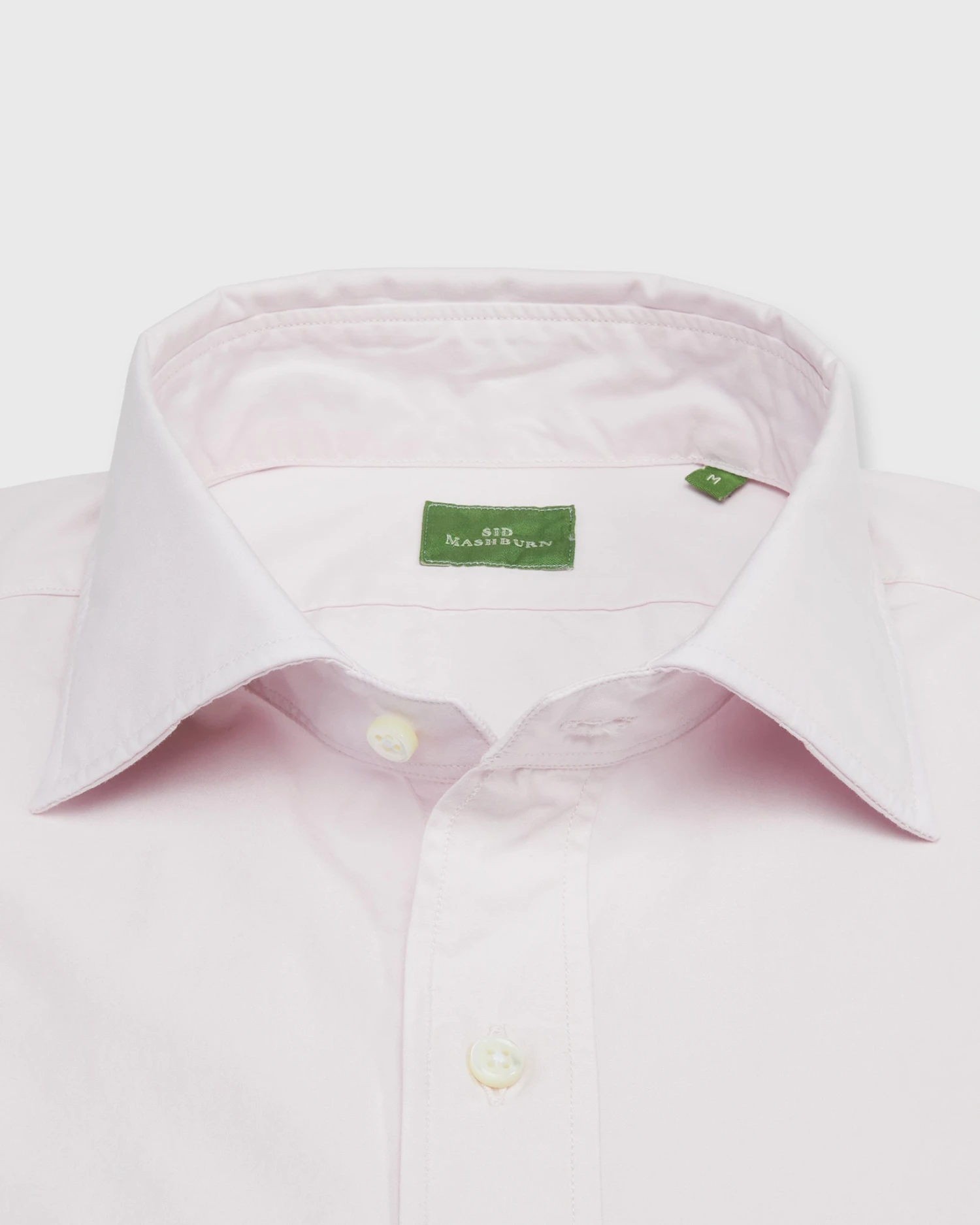 Spread Collar Sport Shirt In Pale Pink Garment-Dyed Poplin 4 Spread Collar Sport Shirt In Pale Pink Garment-Dyed Poplin - Image 2