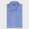 Otto Handmade Sport Shirt In Pink/Steel Blue Gingham Poplin -Garbiera Sales Store S70471 66