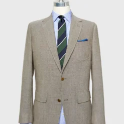 Ghost Blazer In Chocolate/Bone Wool Hopsack