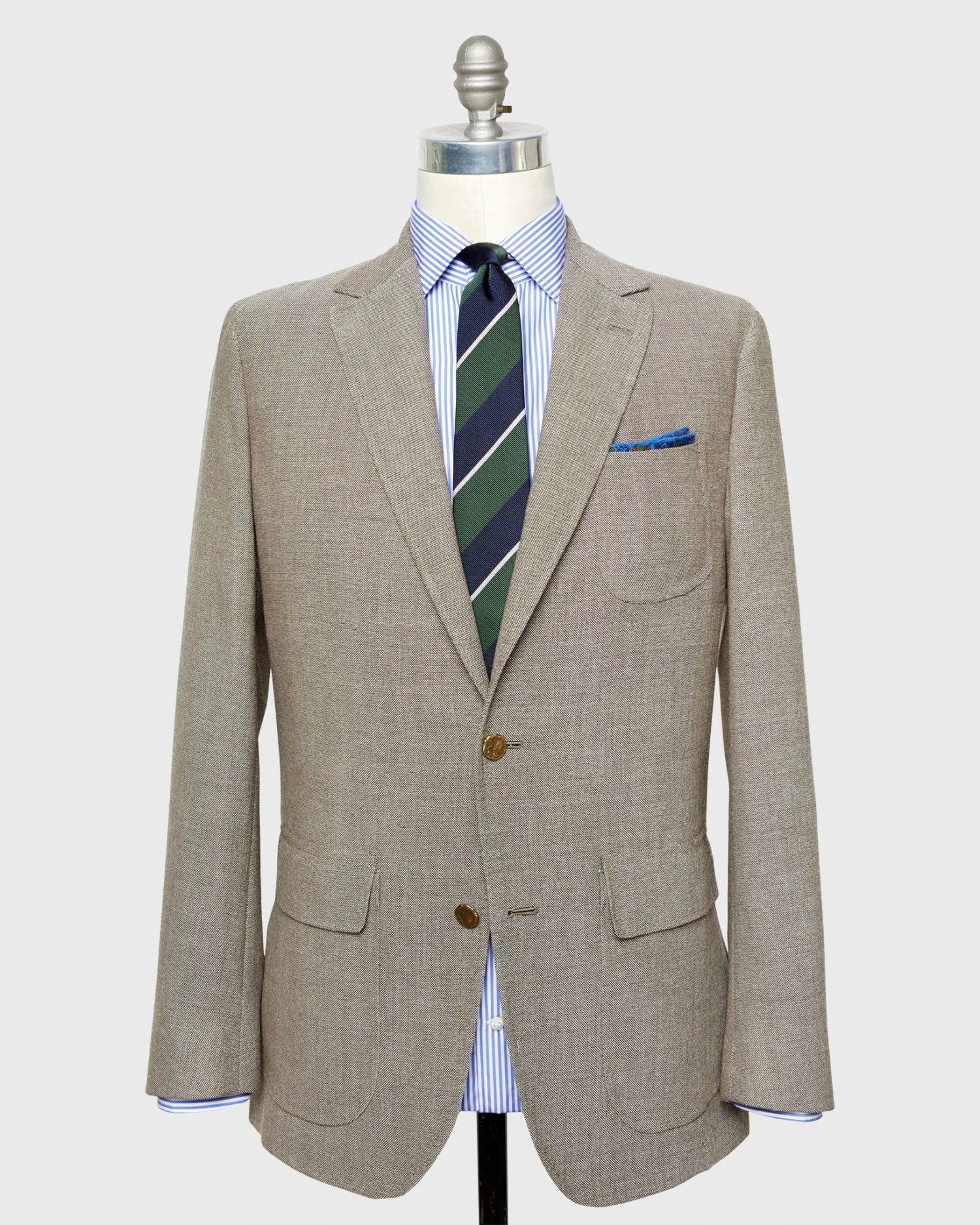 Ghost Blazer In Chocolate/Bone Wool Hopsack 3 Ghost Blazer In Chocolate/Bone Wool Hopsack