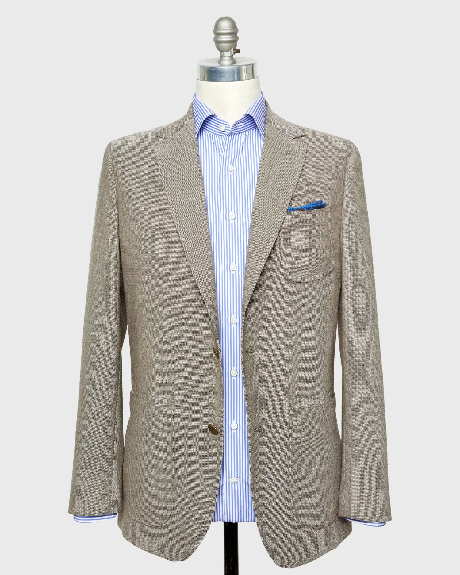 Ghost Blazer In Chocolate/Bone Wool Hopsack 5 Ghost Blazer In Chocolate/Bone Wool Hopsack - Image 3