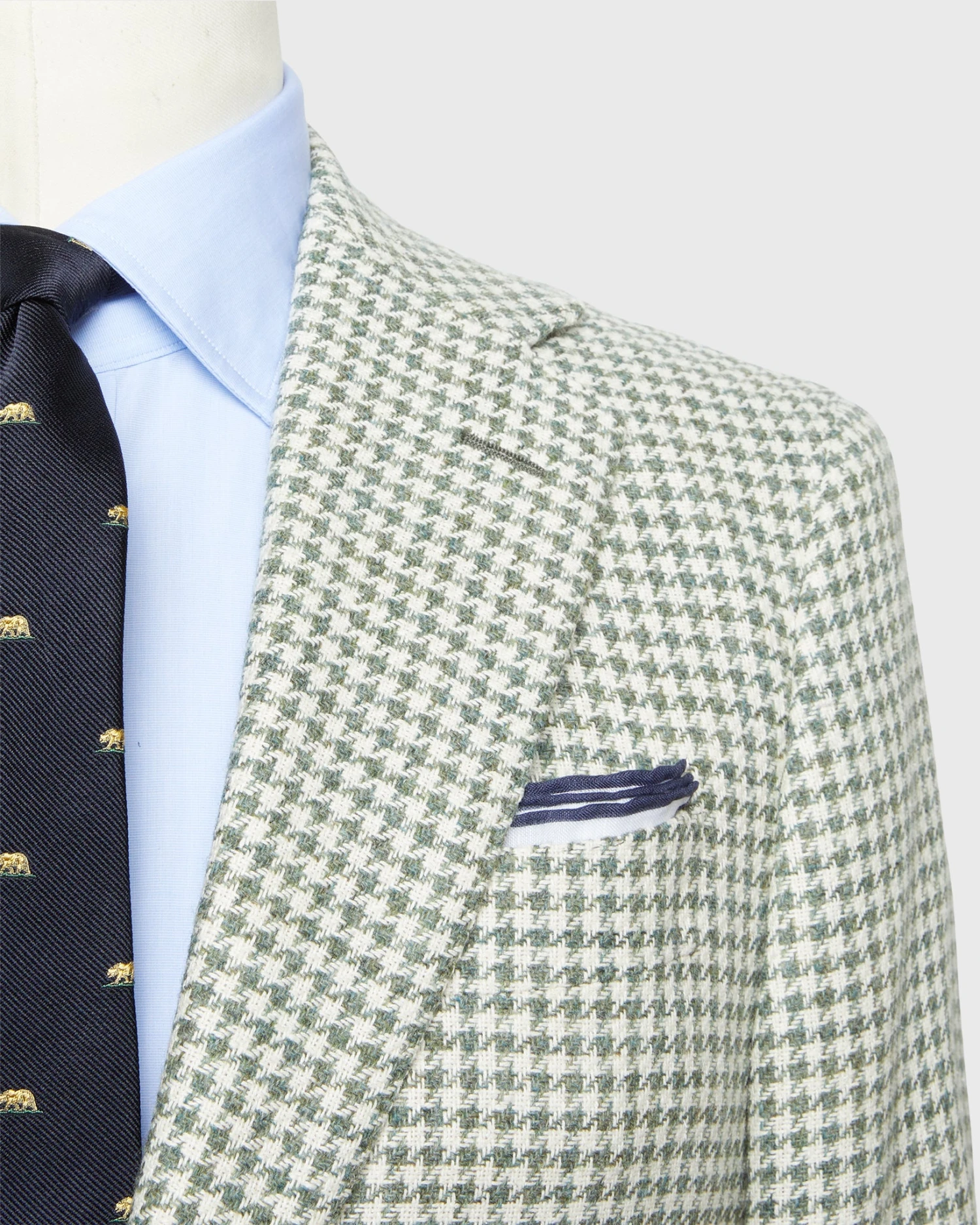 Virgil No. 2 Jacket In Lovat/Bone Houndstooth 4 Virgil No. 2 Jacket In Lovat/Bone Houndstooth - Image 2