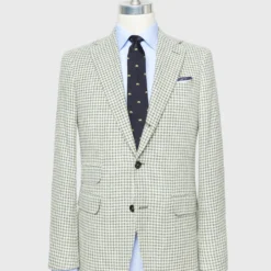 Virgil No. 2 Jacket In Lovat/Bone Houndstooth