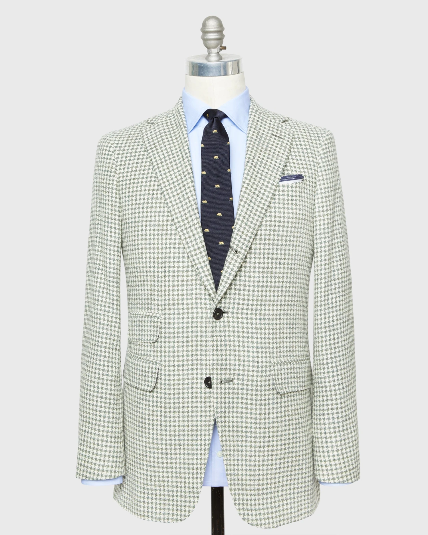 Virgil No. 2 Jacket In Lovat/Bone Houndstooth 3 Virgil No. 2 Jacket In Lovat/Bone Houndstooth