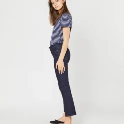 Short-Sleeved Relaxed Tee In Navy/White Stripe Jersey 12 Short-Sleeved Relaxed Tee In Navy/White Stripe Jersey -Garbiera Sales Store S70648 5729