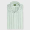 Spread Collar Sport Shirt In Clover Stripe Chambray -Garbiera Sales Store S70958 30