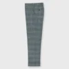 Dress Trouser In Grey/Lovat Mix Plaid Flannel -Garbiera Sales Store S70986 17