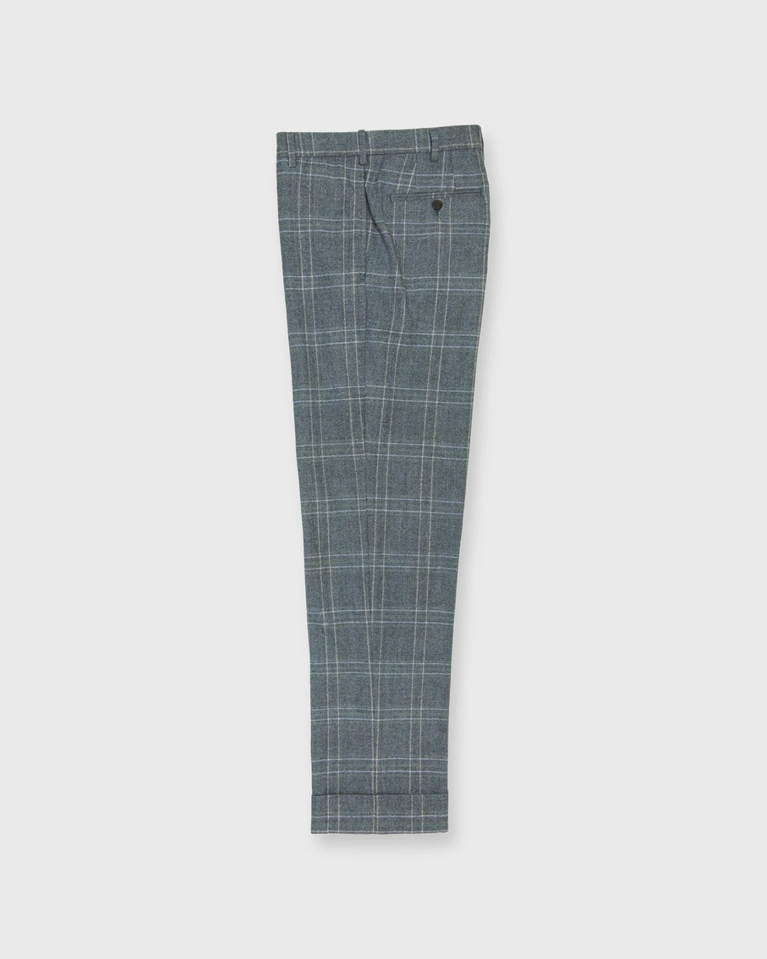 Dress Trouser In Grey/Lovat Mix Plaid Flannel 3 Dress Trouser In Grey/Lovat Mix Plaid Flannel