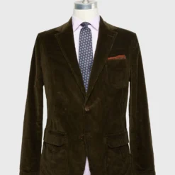 Butcher Jacket In Chocolate Corduroy