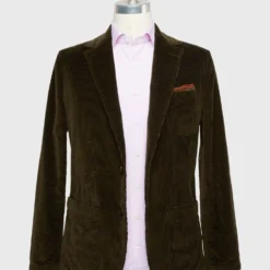 Butcher Jacket In Chocolate Corduroy -Garbiera Sales Store S70991 73