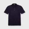 Short-Sleeved Polo In Merlot/Navy Stripe Dark Oxford Pique -Garbiera Sales Store S71038 2