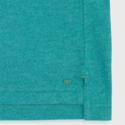Long-Sleeved Polo In Heathered Green Pima Pique 7 Long-Sleeved Polo In Heathered Green Pima Pique -Garbiera Sales Store S71039 52
