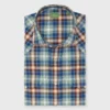 Western Work Shirt In Orange/Blue/Green Plaid Poplin 2 Western Work Shirt In Orange/Blue/Green Plaid Poplin -Garbiera Sales Store S71050 153
